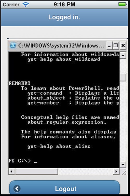 Remote command prompt screenshot-3