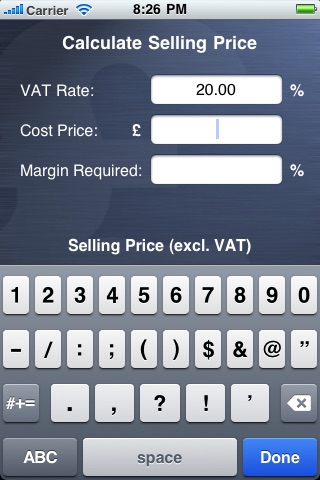 Gross Margin / Markup Calc screenshot 2