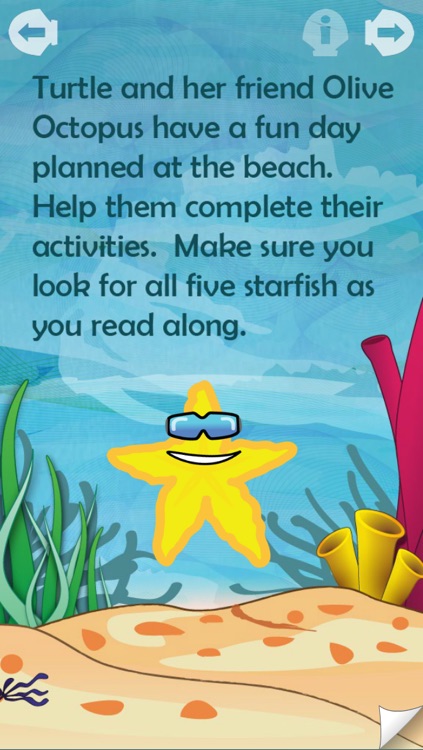 Turtle's Day at the Beach - Interactive Storybook for Kids