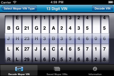 Mopar VIN Decoder screenshot 2