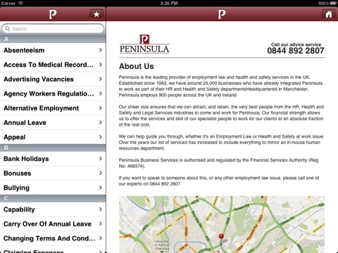 Peninsula's A-Z Guide to Employment Law Advice screenshot 3