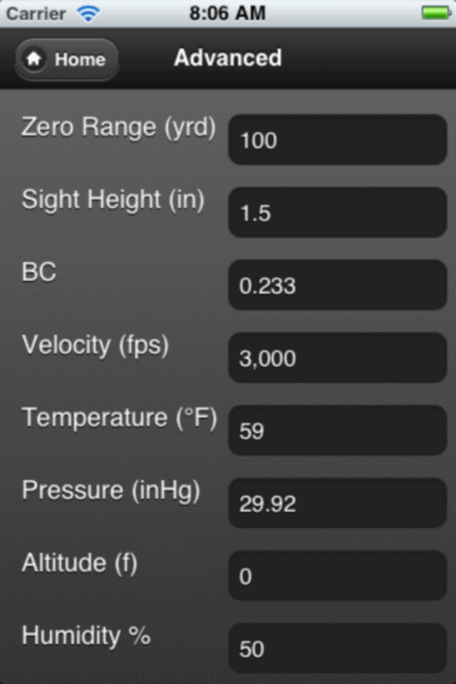 Zeroing Ballistics screenshot 3