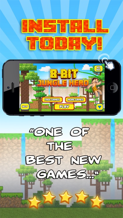 8 Bit Jungle Hero - Jump-y Pixel People Adventure Land Saga screenshot-4