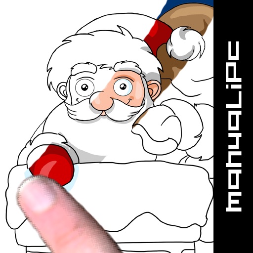 coloring book: Merry Christmas icon