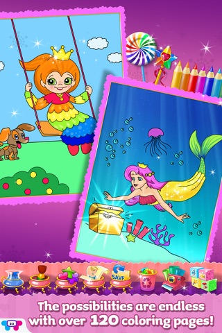 Paint Sparkles: Princess Party! screenshot 3