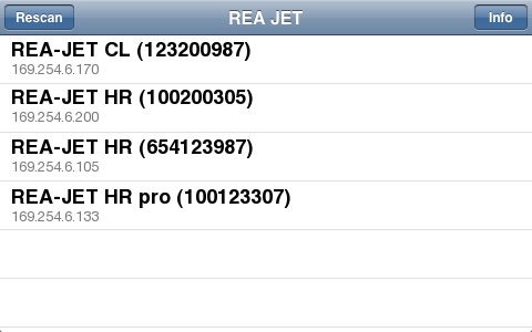 REA JET Device Discovery screenshot 4