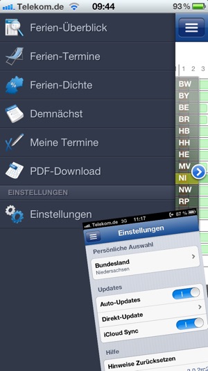 Ferien-Kalender Screenshot