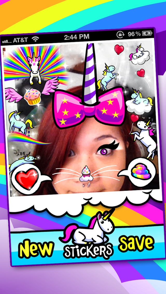 How to cancel & delete I'ma Unicorn - Amazing Glitter Rainbow Sticker Camera! from iphone & ipad 3