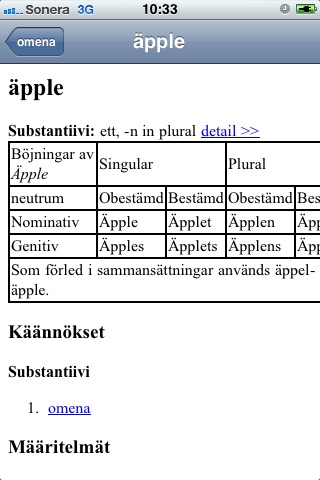 Suomi-Ruotsi Sanakirja screenshot 3