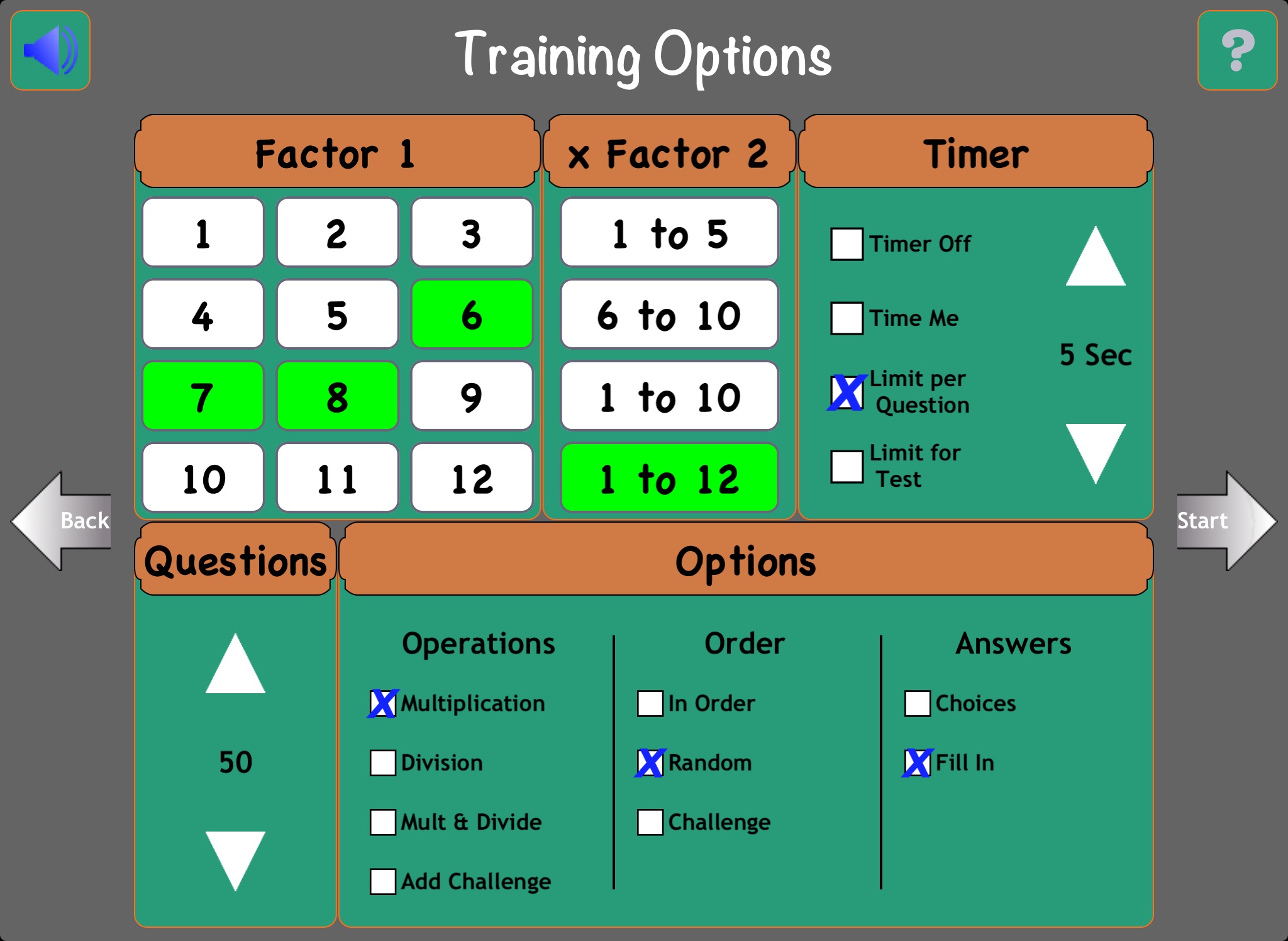 Times Table Trainer screenshot 2