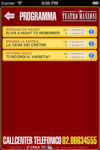 Webtic Teatro Manzoni screenshot 2