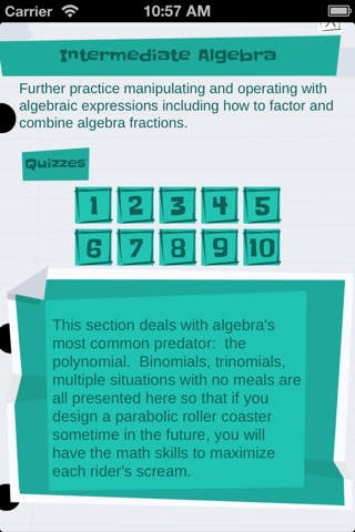 Algebra Advanced screenshot 2
