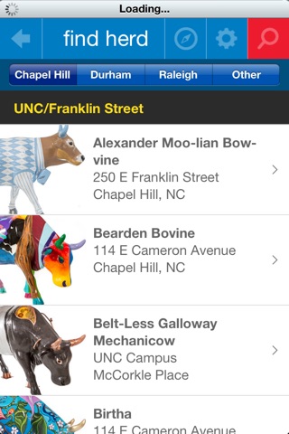 CowParade N.C. 2012 screenshot 2