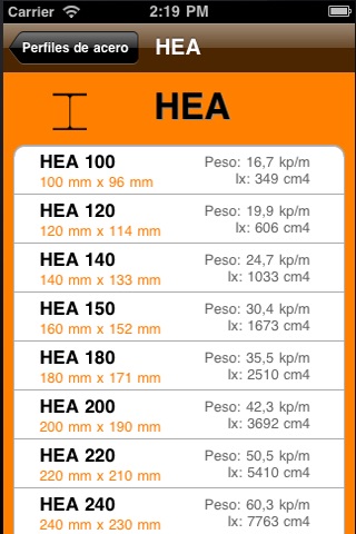Perfiles de Acero screenshot 3