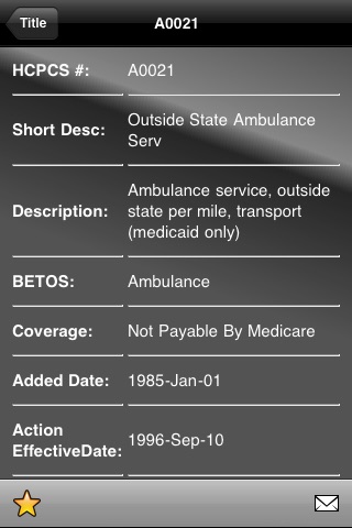 HCPCS Code (Healthcare Common Procedure Coding System)