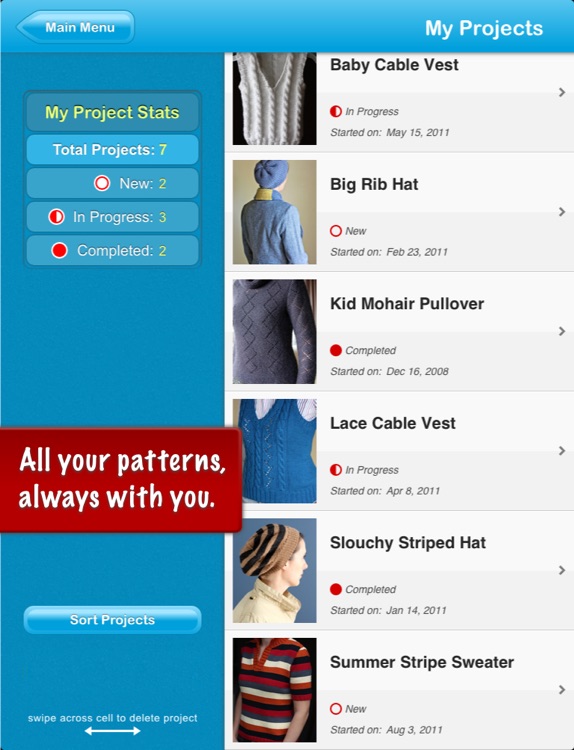 JKnit HD Lite - Knitting Pattern Reader for iPad