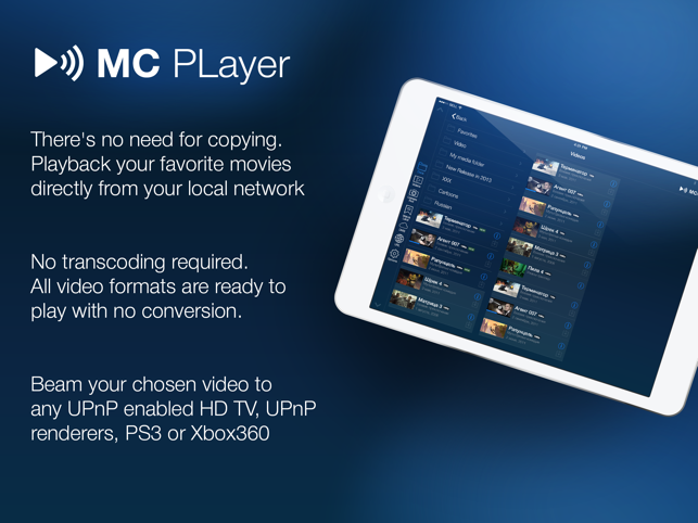 MCPlayer HD Lite wireless video player for iPad to play movi(圖1)-速報App