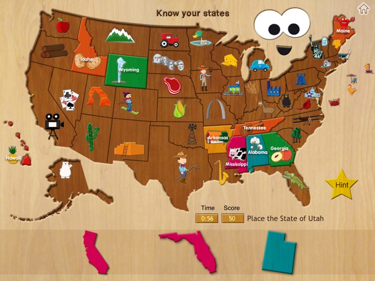 Wood Puzzle USA Map