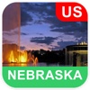 Nebraska, USA Offline Map - PLACE STARS