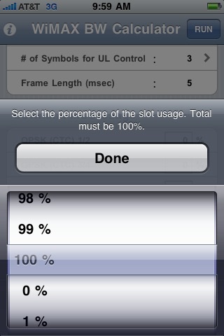 Wimax Bandwidth Calculator Lite screenshot 3