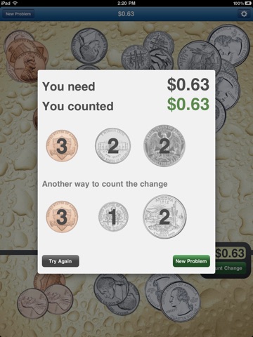 MakeChange - Money counting math game for iPad screenshot 4