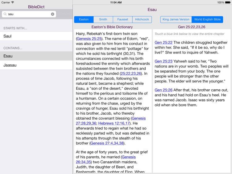 BibleDict for iPad