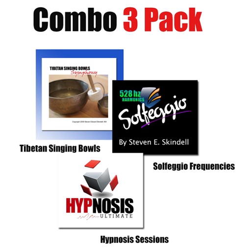 Combo 3 Pack - Singing Bowls, Ancient Solfeggio Frequencies, Hypnosis Sessions