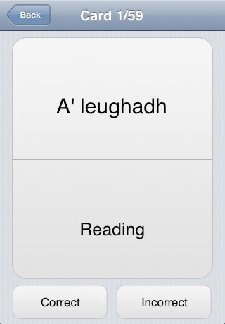 iStudy: Scottish (Gaelic) Vocabulary screenshot 2