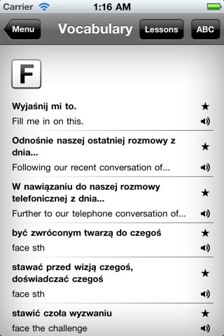 eTutor Angielski Biznesowy for iPhone screenshot 2
