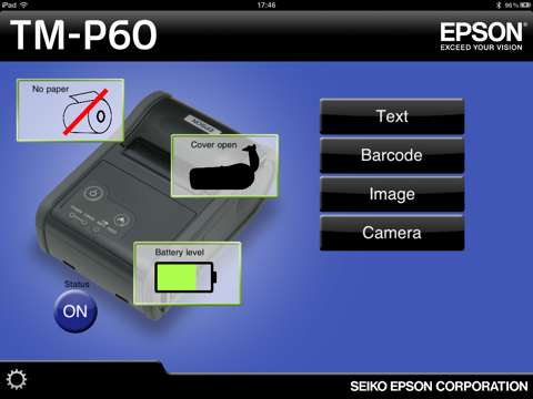 Epson TM-P60 Bluetooth printing tool screenshot 3