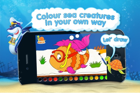 Puzzles 'N Coloring - Sea Life / LITE [tags:jigsaw puzzles,colouring pages,games for kids] screenshot 4