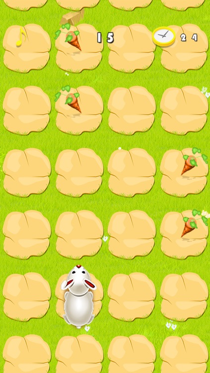 Bunny Hopper - Jump from Tile to White Tile and Pick up the Easter Carrots without tap or touch blank spaces