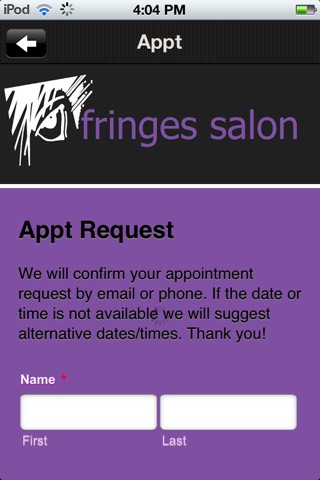 Fringes Salon screenshot 3