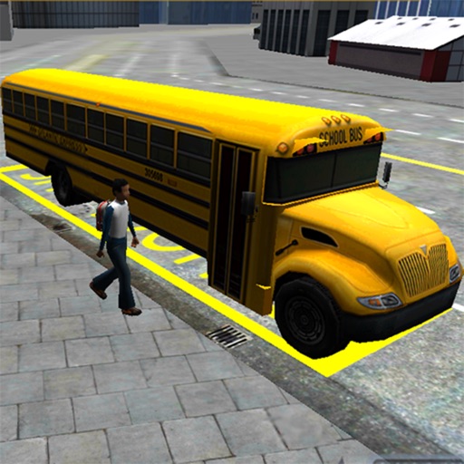 Schoolbus driving 3D simulator icon