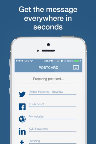 Postcard - Write once, share everywhere screenshot 2