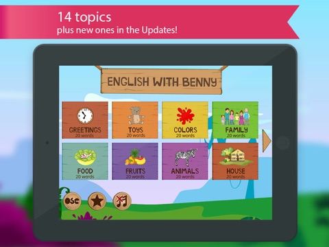 子供のためのベニーと英語。色や数字、挨拶や家族、食べ物や果物、動物や単語の発音を覚えている：フラッシュカードで英語を学ぶ 無料のおすすめ画像3