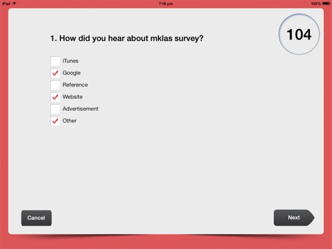 mklas survey screenshot 3