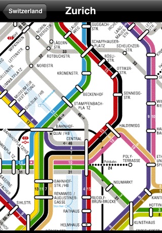 Switzerland Subway Maps (Lausanne, Zurich, Basel and 3 more) screenshot 4