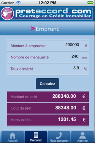 Simu prêt PretAccord screenshot 2