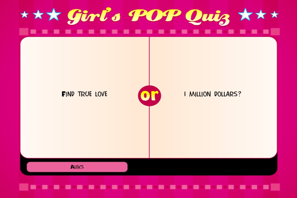 Girl's Pop Quiz - Girls Game Only HD (formerly Would You Rather) screenshot 2