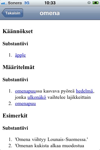Suomi-Ruotsi Sanakirja screenshot 2