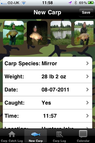 Carp Catch Log screenshot 2