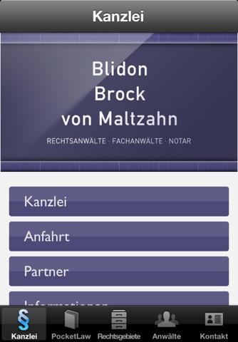 Kanzlei Blidon, Brock, von Maltzahn screenshot 2