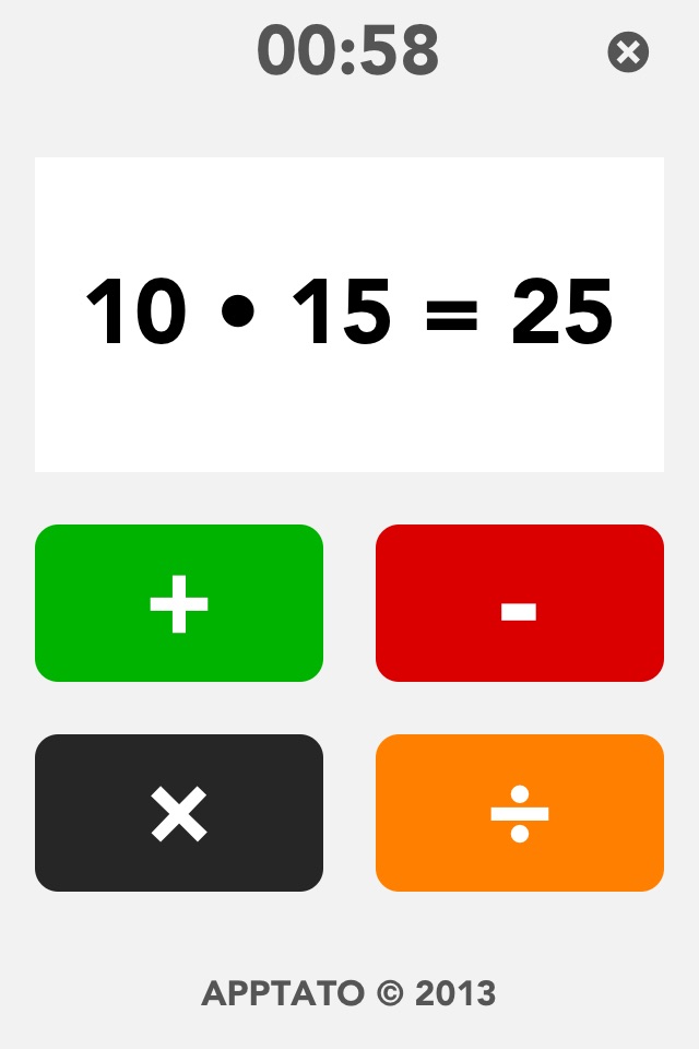 Math Signs Quiz - Arithmetic Operations screenshot 2