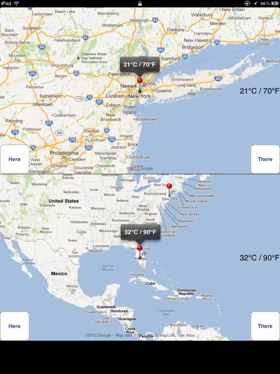 Map Thermometer for iPad