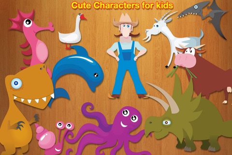 Kids Puzzles - Dinosaurs, Farm Animals, & Ocean Sea life screenshot 3