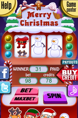 A Christmas / Xmas Holiday Casino Slot Game screenshot 3