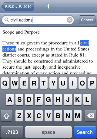 Federal Rules of Civil Procedure 2010 screenshot 4