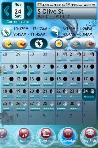 Fishing Deluxe Plus -- Best Fishing Times Calendar screenshot 2