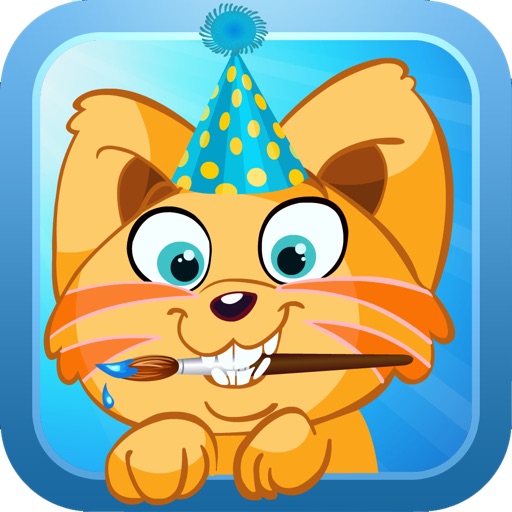 Paint & Dress Up your pets - drawing, coloring and dress up game for kids icon